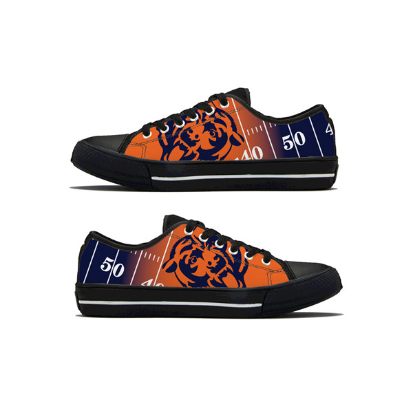 Men's Chicago Bears Low Top Canvas Sneakers 005 Men's Chicago Bears Low Top Canvas Sneakers 005